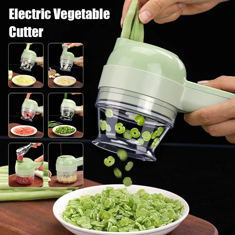 Commercial Kitchen Grinder - 4'ü 1 Arada Elektrikli Sebze Doğrayıcı,