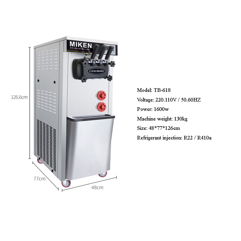 Otomatik Üç Çeşitli Yumuşak Do - Soft Serve Ice Cream Machine incelemesi ve fiyatı
